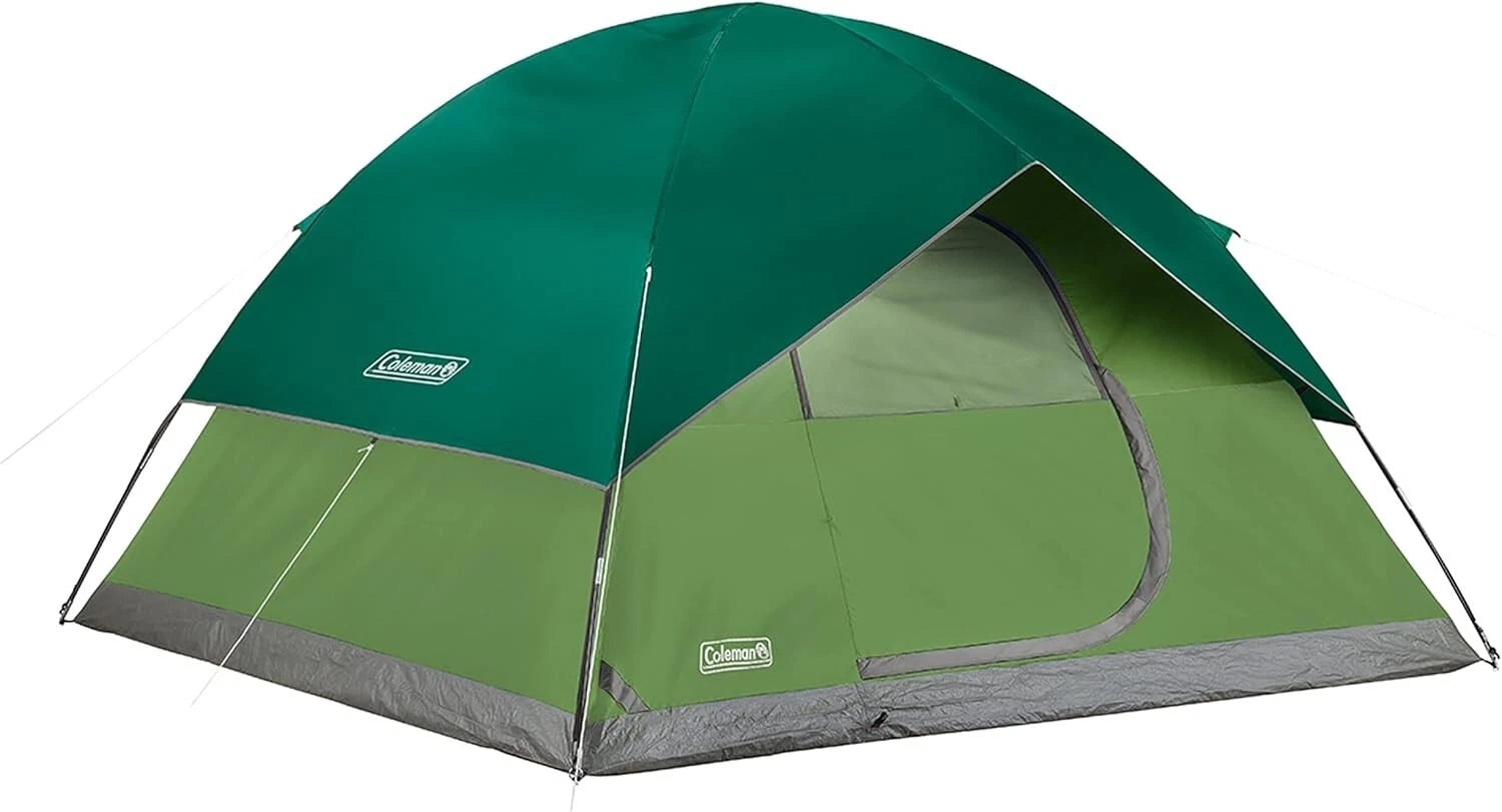 6 Person Camping Tent 10 ft x 10 ft, Easy Setup, Spruce Green